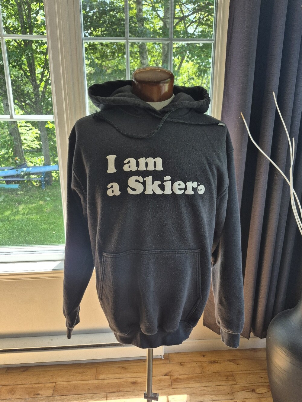 I am a Skier Black Pullover Hoodie